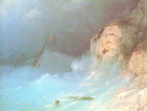 The Shipwreck 8 by Ivan Konstantinovich Aivazovsky