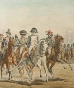 Napoleon With His Officers by Willem Constantijn Staring