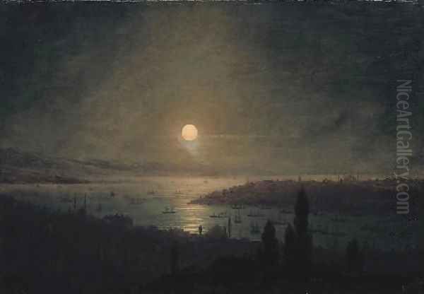 View of Constantinople at night - view 1