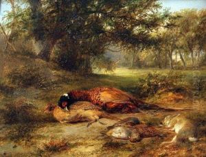 Wooded Landscape With Dead Game