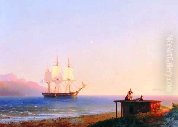 Frigate under sails - view 1