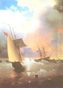 Sailing ship by Ivan Konstantinovich Aivazovsky
