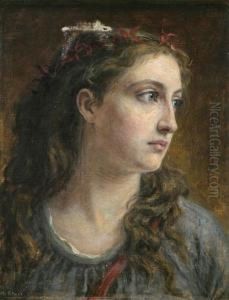 Portrait Of A Young Girl by Louisa Canziani Starr