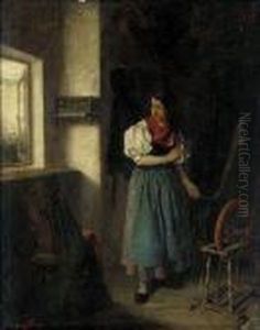 At The Spinning Wheel by Louisa Canziani Starr