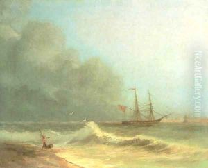 Sea before storm by Ivan Konstantinovich Aivazovsky