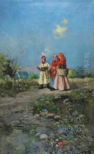 Spotkanie Na Wiejskiej Drodze by Ludwik Stasiak