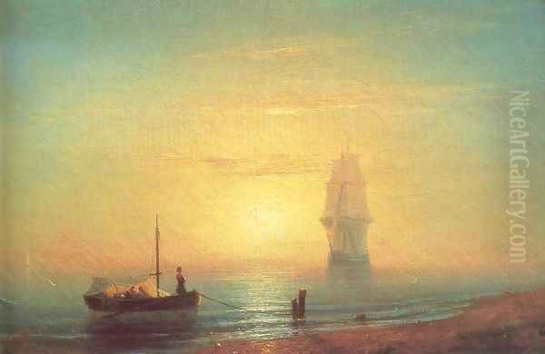 The sunset on sea - view 1