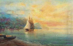 Tranquil Dawn on the Black Sea Coast by Ivan Konstantinovich Aivazovsky