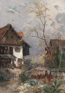 A Summer's Day In A Blossoming Cottage Garden