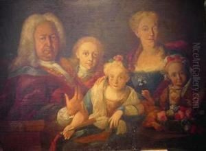 Portrait Of Charles Vi, Maria Theresia And Members Of The Royalfamily by Jakob Karl Stauder