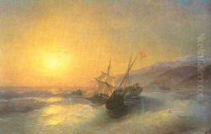 Capture Turkish kocherma by Ivan Konstantinovich Aivazovsky