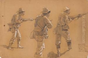 Studien Eines Jagers by Karl Stauffer-Bern