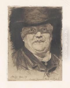 Conrad Ferdinand Meyer. by Karl Stauffer-Bern