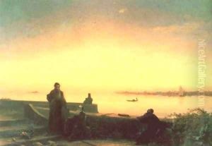 Mhitarists on island of St Lazarus by Ivan Konstantinovich Aivazovsky