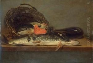 Nature Morte Aux Poissons by Petrus Staverenus