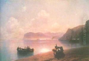 Morning on a sea by Ivan Konstantinovich Aivazovsky