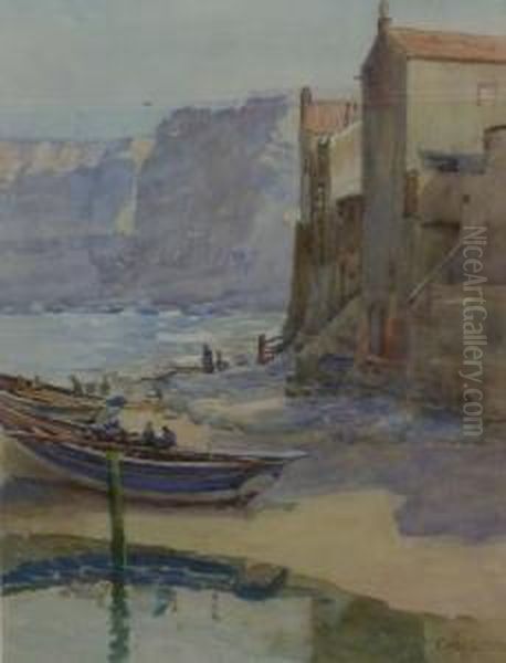 Cobles On The Beach Staithes - view 1