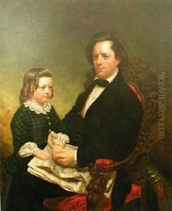 Portrait Of E. S. Allaire Of Red Bank, Monmouth County, New Jersey by Junius Brutus Stearns