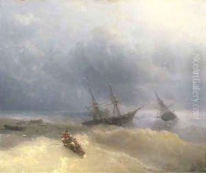 The Shipwreck 3 by Ivan Konstantinovich Aivazovsky