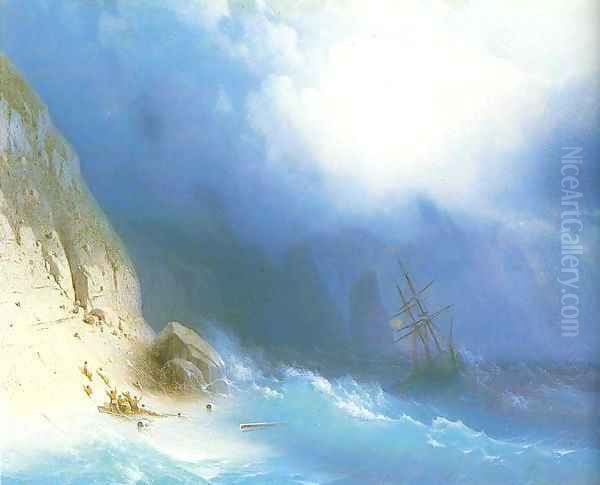 The Shipwreck near rocks - view 1