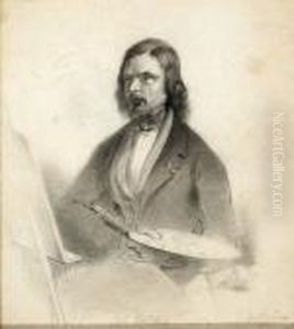 Portrait Of B.c. Koekkoek by Willem II Steelink