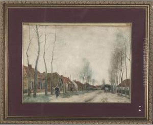 Street Scene With Figure - view 1