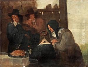 Musicians Having A Feast by Jan Steen
