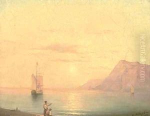 Sunset over the sea