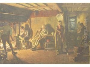 Figures By A Tavern Fire by Henry Reynolds Steer
