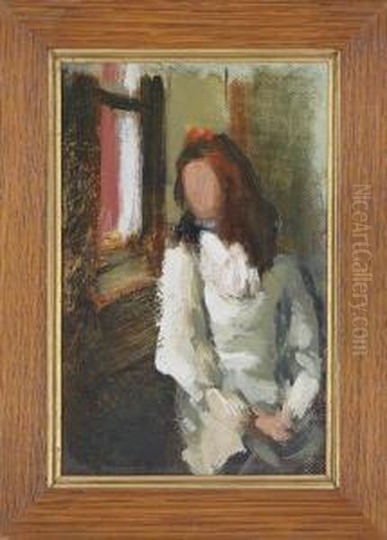 Girl Seated By A Window - view 1
