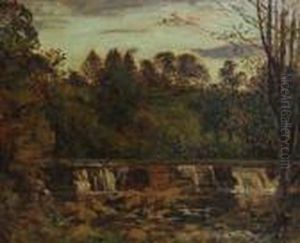 'near Richmond Yorks', The Falls At Aysgarth by Philip Wilson Steer