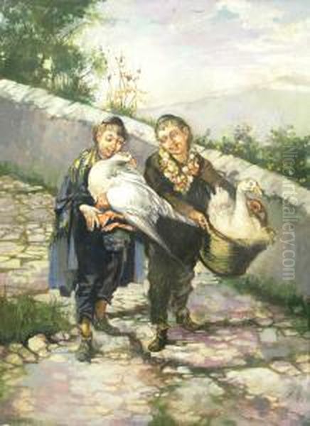 Jews With Geese - view 1