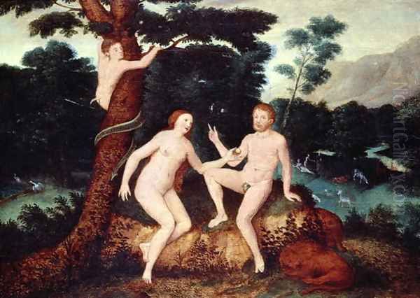 Adam and Eve in the Garden of Eden - view 1