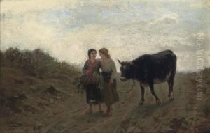 Taking A Cow To Market by Luigi Steffani