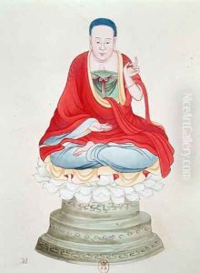 Buddha seated on a lotus flower