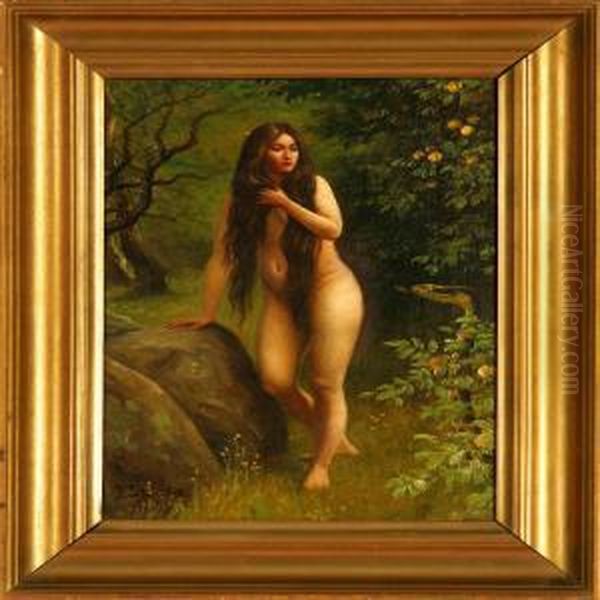 Eve And The Snake In The Garden Of Paradise - view 1