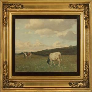 Cows In The Field by Povl Steffensen