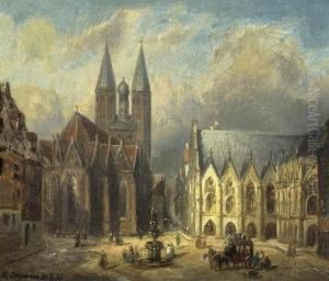 Stadtansicht. 1876. by Franz Stegmann