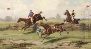 "a Tough Battle" by Alfred Steinacker