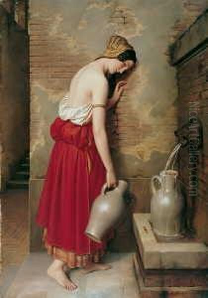Thisbe An Der Wand Horchend. - view 1