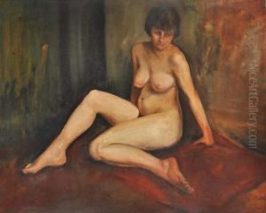 A Female Nude by Hugo Steiner-Prag