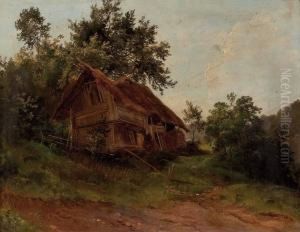 Verfallener Holzschuppen Im Salzkammergut by Franz II Steinfeld