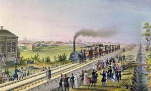 Opening of the First Railway Line from Tsarskoe Selo to Pavlovsk in 1837 by Anonymous Artist