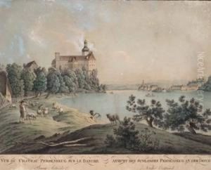 Ansicht Des Schlosses Persenbeug An Der Donau by Joseph Steingrubel