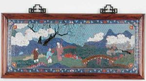 Panel depicting a Chinese landscape, Ming dynasty by Anonymous Artist