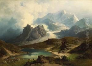 A Mountainous Landscape With A Glacier