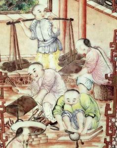 Detail from a vase depicting artisans by Anonymous Artist