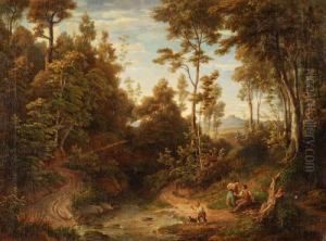 Zugeschrieben. Landschaft Mit Familie Bei Der Rasten