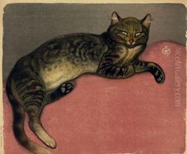 L'hiver, Chat Sur Un Coussin - view 1