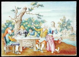 A famille rose plaque, c.1740 by Anonymous Artist